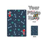 Bons Foot Prints Pattern Background Playing Cards 54 Designs (Mini) Front - Heart5