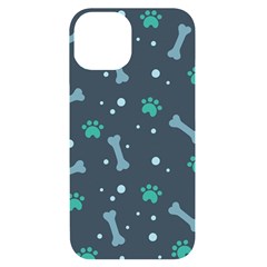 Bons Foot Prints Pattern Background Iphone 14 Black Uv Print Case