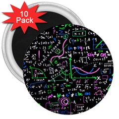 Math Linear Mathematics Education Circle Background 3  Magnets (10 Pack)  by Bangk1t