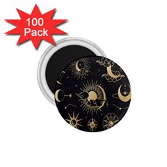 Asian-set With Clouds Moon-sun Stars Vector Collection Oriental Chinese Japanese Korean Style 1 75  Magnets (100 Pack) 