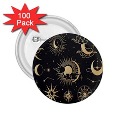 Asian-set With Clouds Moon-sun Stars Vector Collection Oriental Chinese Japanese Korean Style 2 25  Buttons (100 Pack)  by Bangk1t