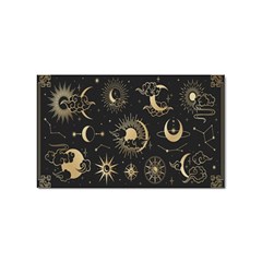 Asian-set With Clouds Moon-sun Stars Vector Collection Oriental Chinese Japanese Korean Style Sticker (rectangular)