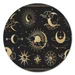 Asian-set With Clouds Moon-sun Stars Vector Collection Oriental Chinese Japanese Korean Style Magnet 5  (Round) Front