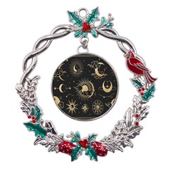 Asian-set With Clouds Moon-sun Stars Vector Collection Oriental Chinese Japanese Korean Style Metal X mas Wreath Holly Leaf Ornament