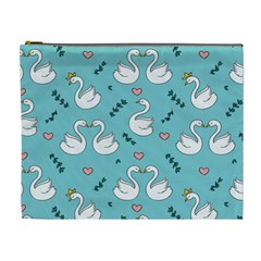 Elegant Swan Pattern Design Cosmetic Bag (xl) by Bangk1t