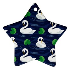 Swan Pattern Elegant Design Ornament (star) by Bangk1t