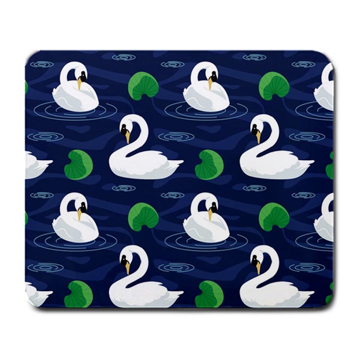 Swan Pattern Elegant Design Large Mousepad