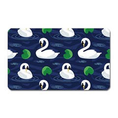 Swan Pattern Elegant Design Magnet (rectangular)