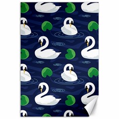 Swan Pattern Elegant Design Canvas 12  X 18 