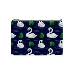 Swan Pattern Elegant Design Cosmetic Bag (medium) by Bangk1t