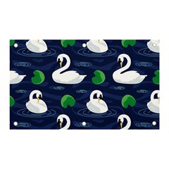 Swan Pattern Elegant Design Banner And Sign 5  X 3  by Bangk1t