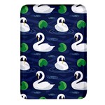 Swan Pattern Elegant Design Rectangular Glass Fridge Magnet (4 pack) Front