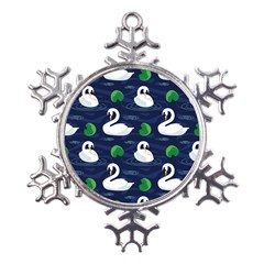 Swan Pattern Elegant Design Metal Large Snowflake Ornament