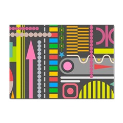 Pattern Geometric Abstract Colorful Arrows Lines Circles Triangles Sticker A4 (100 Pack)