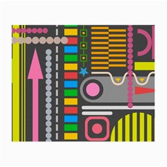 Pattern Geometric Abstract Colorful Arrows Lines Circles Triangles Small Glasses Cloth by Bangk1t
