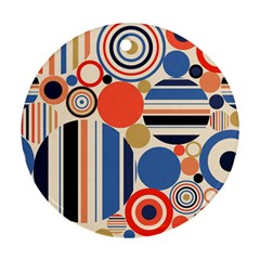 Geometric Abstract Pattern Colorful Flat Circles Decoration Ornament (round) by Bangk1t