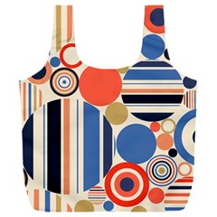 Geometric Abstract Pattern Colorful Flat Circles Decoration Full Print Recycle Bag (xxl)