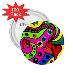 Seamless Doodle 2 25  Buttons (100 Pack) 