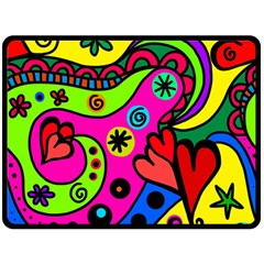 Seamless Doodle Fleece Blanket (large) by Bangk1t