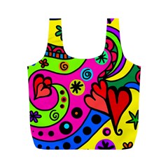 Seamless Doodle Full Print Recycle Bag (m)