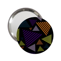 Abstract Pattern Design Various Striped Triangles Decoration 2 25  Handbag Mirrors by Bangk1t