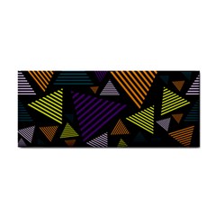 Abstract Pattern Design Various Striped Triangles Decoration Hand Towel by Bangk1t
