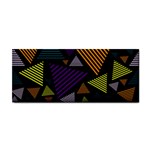 Abstract Pattern Design Various Striped Triangles Decoration Hand Towel Front