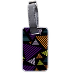 Abstract Pattern Design Various Striped Triangles Decoration Luggage Tag (two Sides)