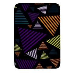 Abstract Pattern Design Various Striped Triangles Decoration Rectangular Glass Fridge Magnet (4 Pack)