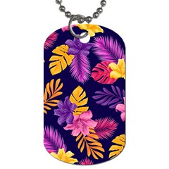 Tropical Pattern Dog Tag (one Side) by Bangk1t