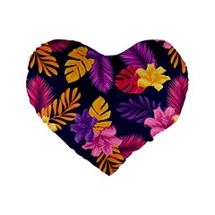 Tropical Pattern Standard 16  Premium Heart Shape Cushions