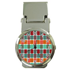 Bricks Abstract Seamless Pattern Money Clip Watches by Bangk1t