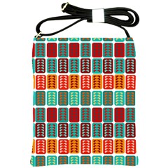 Bricks Abstract Seamless Pattern Shoulder Sling Bag