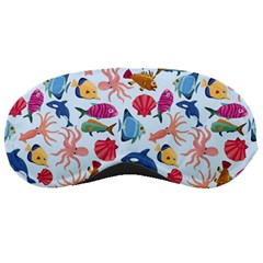 Sea Creature Themed Artwork Underwater Background Pictures Sleep Mask by Bangk1t