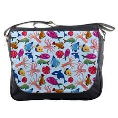 Sea Creature Themed Artwork Underwater Background Pictures Messenger Bag