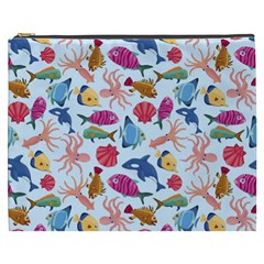 Sea Creature Themed Artwork Underwater Background Pictures Cosmetic Bag (xxxl)