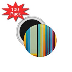 Colorful Rainbow Striped Pattern Stripes Background 1 75  Magnets (100 Pack) 