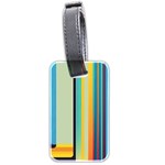 Colorful Rainbow Striped Pattern Stripes Background Luggage Tag (two sides) Front