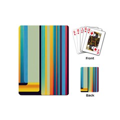 Colorful Rainbow Striped Pattern Stripes Background Playing Cards Single Design (mini) by Bangk1t