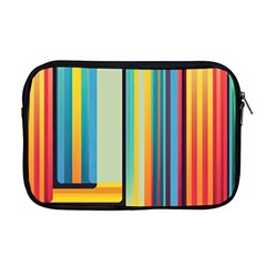 Colorful Rainbow Striped Pattern Stripes Background Apple Macbook Pro 17  Zipper Case by Bangk1t