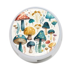 Mushroom Forest Fantasy Flower Nature 4-port Usb Hub (one Side)