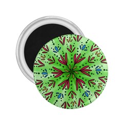 Flower Mandala Art Drawing Spring Background 2 25  Magnets