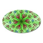 Flower Mandala Art Drawing Spring Background Oval Magnet Front