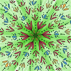 Flower Mandala Art Drawing Spring Background Play Mat (square)