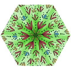 Flower Mandala Art Drawing Spring Background Wooden Puzzle Hexagon