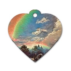 Abstract Art Psychedelic Arts Experimental Dog Tag Heart (one Side)