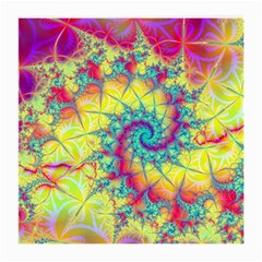 Fractal Spiral Abstract Background Vortex Yellow Medium Glasses Cloth (2 Sides) by Bangk1t