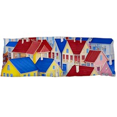 City Houses Cute Drawing Landscape Village Body Pillow Case (dakimakura) by Bangk1t