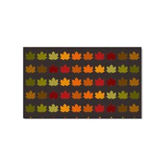 Autumn Fall Leaves Season Background Glitter Art Sticker Rectangular (100 Pack)