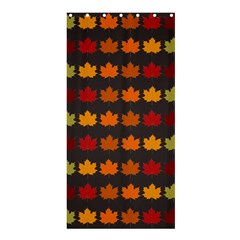 Autumn Fall Leaves Season Background Glitter Art Shower Curtain 36  X 72  (stall) 